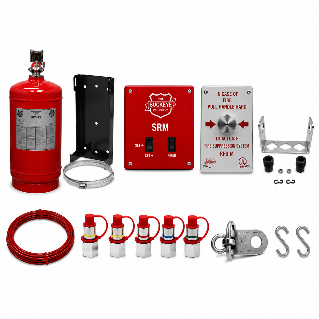 Kit de supresión de cocina Buckeye BFR-10K-SC con cable blindado para sistemas comerciales