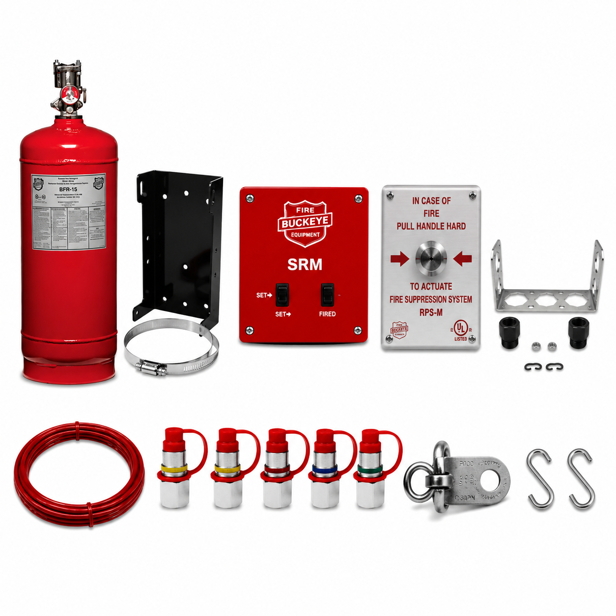Kit de supresión de cocina Buckeye BFR-15K-SC con cable blindado para sistemas comerciales