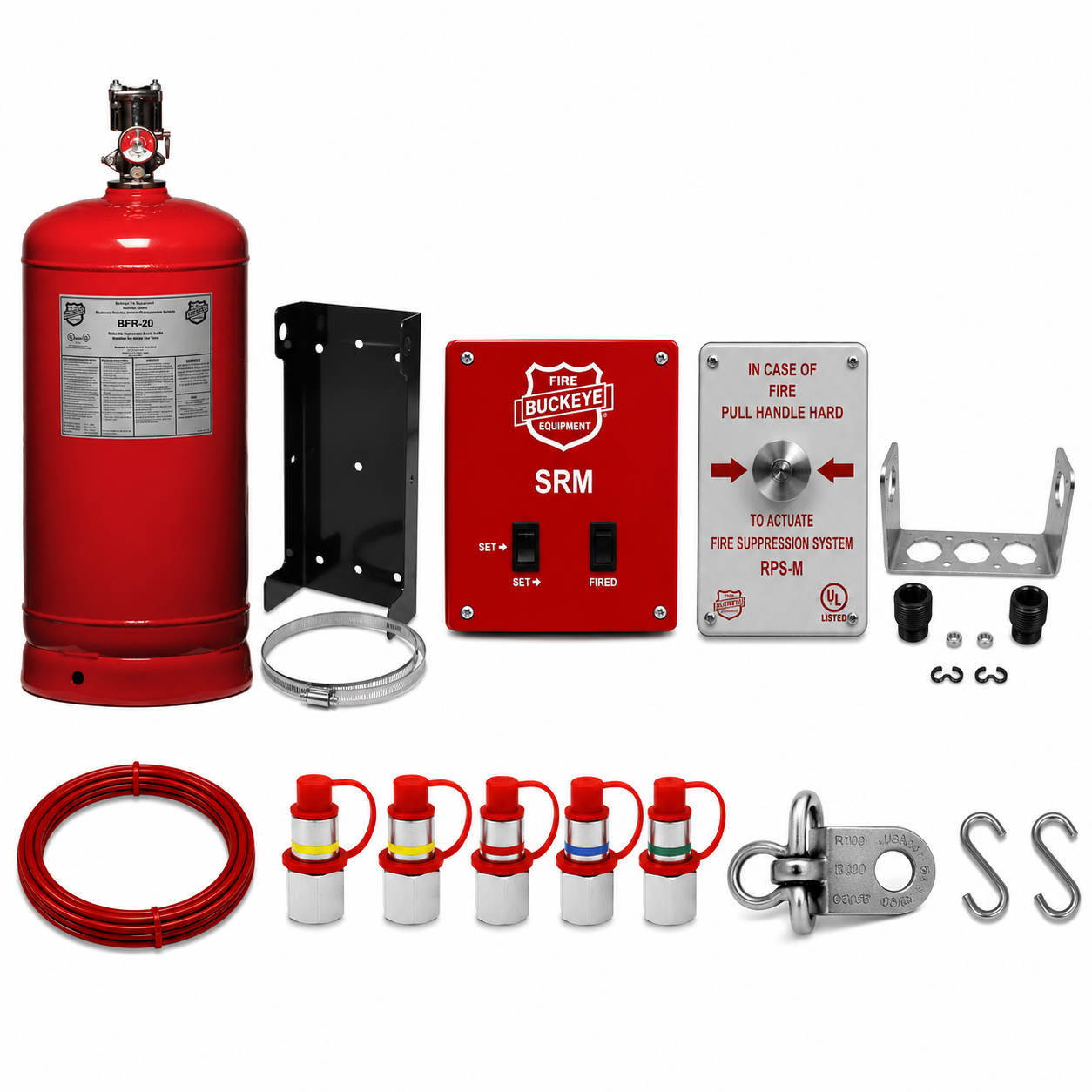 Kit de supresión de cocina Buckeye BFR-20K-SC con cable blindado para sistemas comerciales