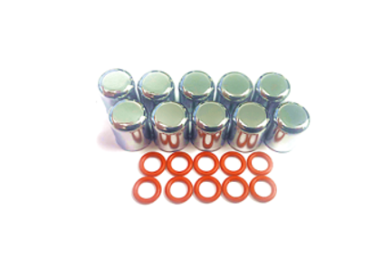 Kit de tapas para boquillas Buckeye BFR-UBC-10 de acero inoxidable para sistemas de supresión