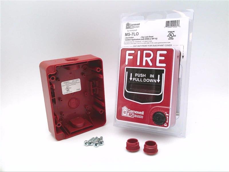 Estación manual exterior Gamewell MS-7LOB de doble acción para alarma contra incendio