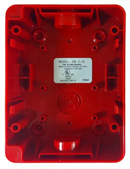 Caja posterior Gamewell SB-I/O para estaciones manuales de alarma contra incendio